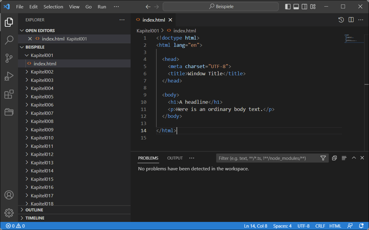 Here I’ve Written the HTML Code in Microsoft’s Visual Studio Code Editor on Windows