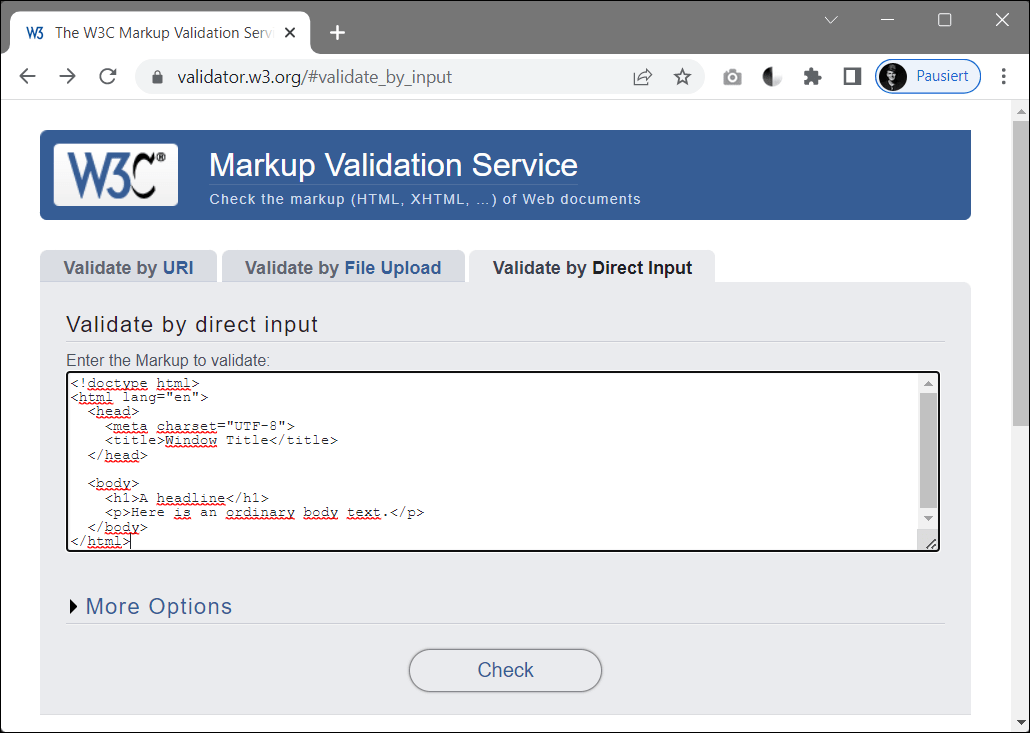 HTML Code for Validation Has Been Inserted Here