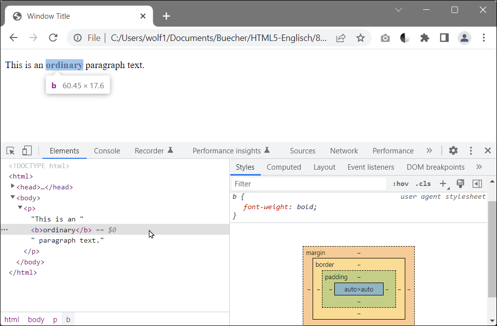 A DOM Inspector Lists the Hierarchical Structure Very Clearly