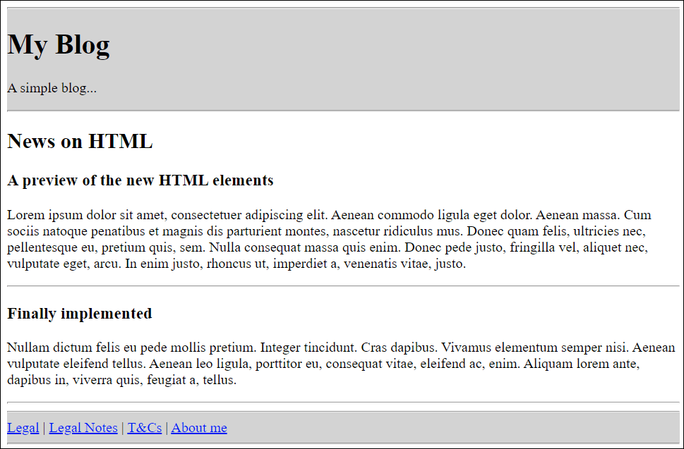 With <hr>, a Visual Topic-Based Separation Has Been Added as a Separator Line behind the Paragraph Text