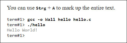 The Web Browsers Themselves Decide How to Display the Text Between <kbd> and <kbd> for Input or <samp> and </samp>