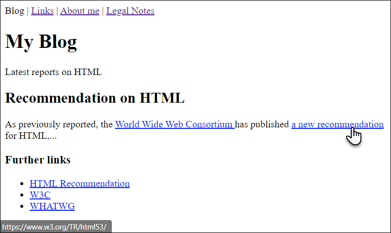 Many Web Browsers Display the Link’s Destination Address at the Bottom of the Status Bar When You Hover over It
