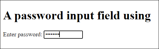 A Single-Line Text Input Field for Passwords