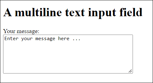 A Multiline Text Input Field