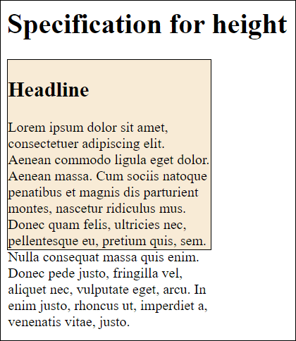 Text No Longer Fits into the Dimensions Specified for “width” (230 Pixels) and “height” (200 Pixels), Resulting in the Text “Flowing Out” of This Box