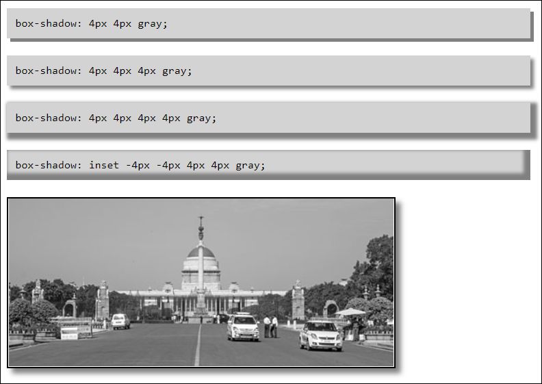 Adding Shadows for HTML Elements Becomes a Breeze Thanks to “box-shadow” (Example in /examples/chapter011/11_5_6/index.html)