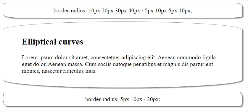 With “border-radius”, You Can Also Provide Elements with Elliptical Curves