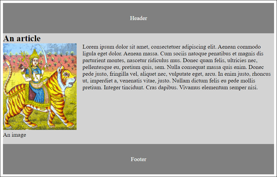 Now the Floated “figure” Element inside the “article” Element Has Been Combined into a New Block with the “p” Element