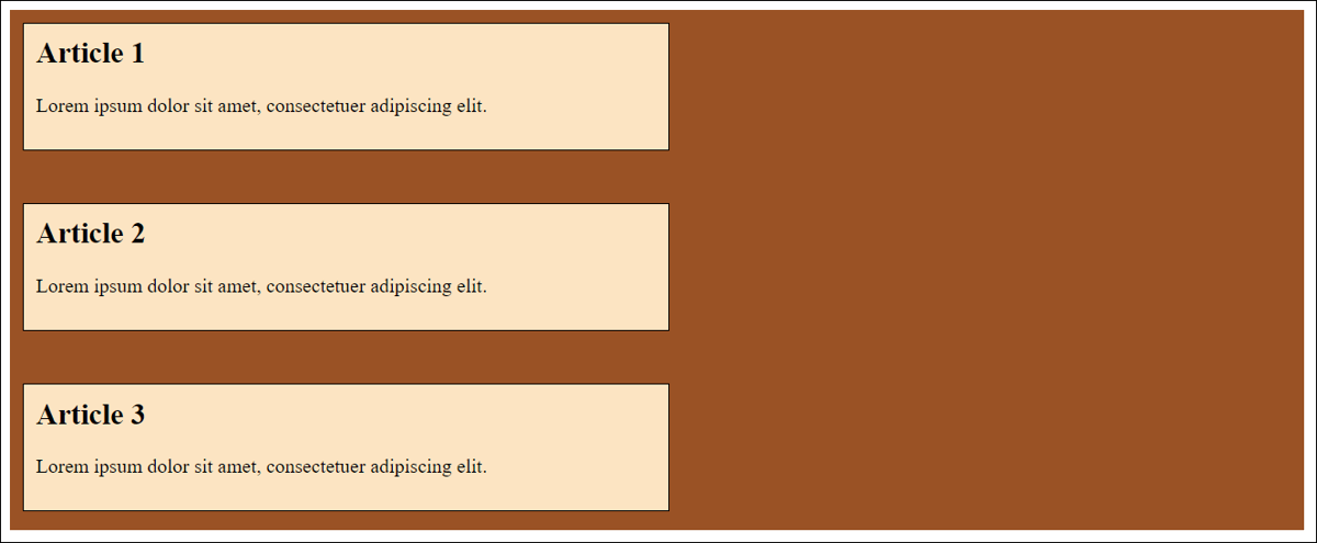 With “align-content: space-between;”, the Elements Are Evenly Distributed: The First and Last Elements Are at the Top and Bottom, Respectively