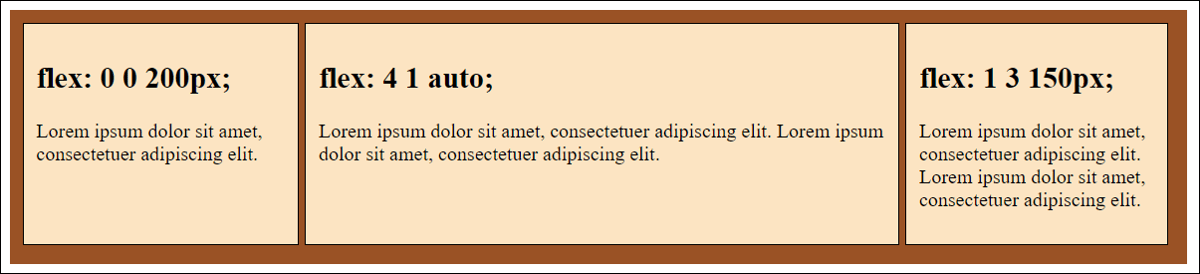Different Values for Flexboxes