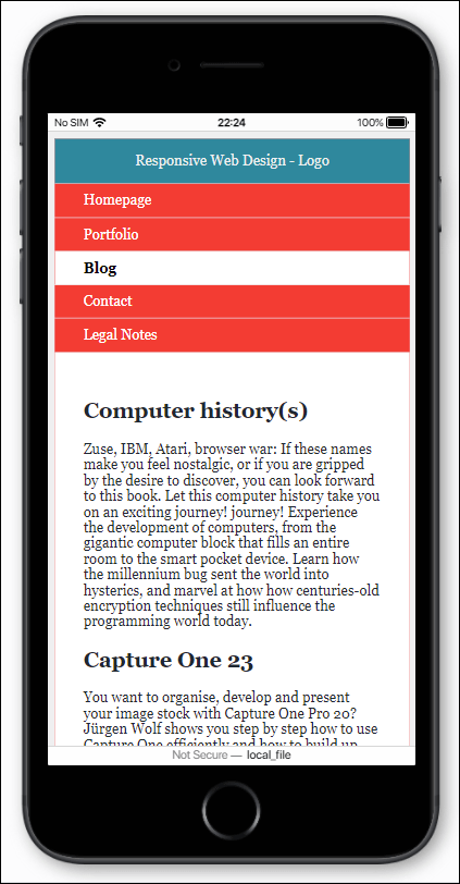 The Basic Version on a Smartphone, Which Is What It Was Created For