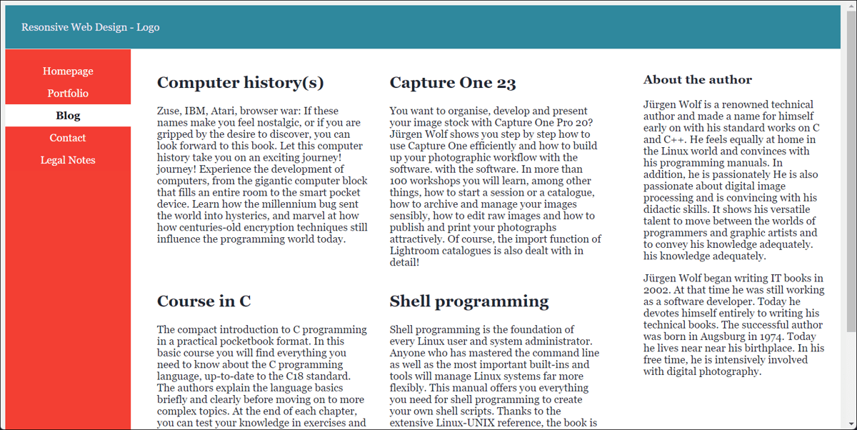 This Layout Is for extra-Large Screens of 1,280 Pixels or Wider
