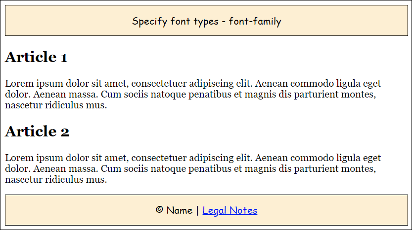 Multiple Different Fonts in Use
