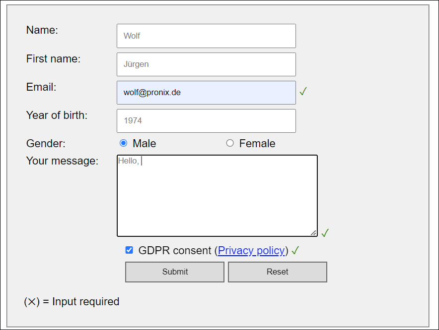 A Simple HTML Form Styled with CSS
