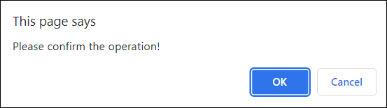 The Standard Dialog confirm() (in Google Chrome)