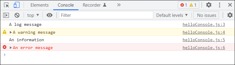 The Individual Outputs in the Console Usually Differ Visually