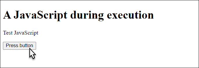 The HTML Document with a Button