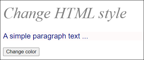 Changing the Style of an HTML Element