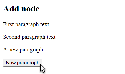 A Newly Created Paragraph Text Was Added