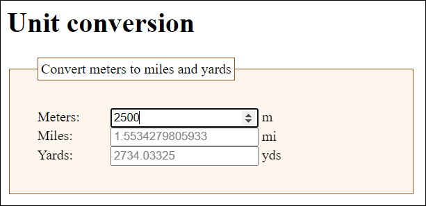 The Ajax Application during Execution