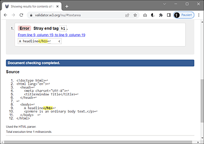 This Check Resulted in Errors, as You Can See from the Error Message Output