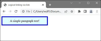 Thanks to the Logical Link to the External CSS File, the <p> Element Was Formatted Here in This Example