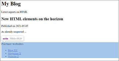 The <aside> Element Is Used as a Separate Logical Section in the HTML Document