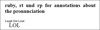 The Text between a Ruby Annotation Is Displayed as Text with Annotation in One Line