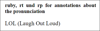 The Optional <rp> Element Is Used to Put Parentheses around the Ruby Text (with the <rt> Element) for Web Browsers That Don’t Understand <ruby>