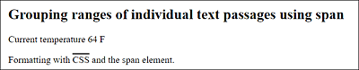 The <span> Element Has No Default Formatting; Besides Designing with CSS, It Can Also Be Used to Identify Unique Elements.