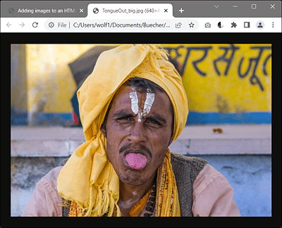 When the Visitor Clicks on the Image with the Link, the Larger Image Will Get Displayed in a New Tab