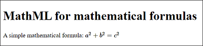 The Formula Was Formatted with MathML
