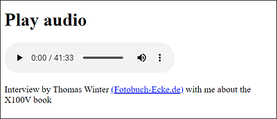 Playing an Audio File with the <audio> Element