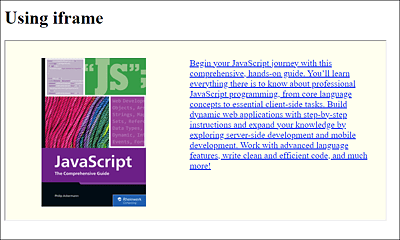 An HTML Document Has Been Embedded within the Current HTML Document Using <iframe>