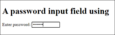A Single-Line Text Input Field for Passwords