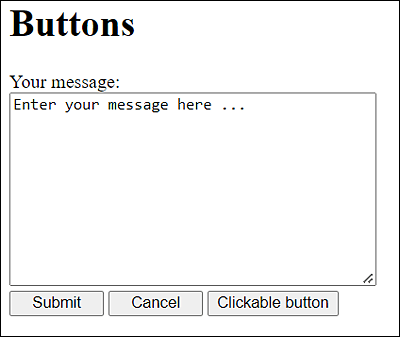 Buttons in HTML