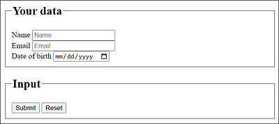 A Form with Grouped Form Elements