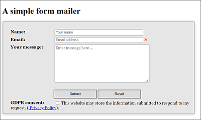 A Simple HTML Form Mail