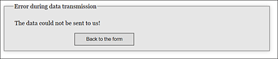 An Error Occurred after Submitting the Form