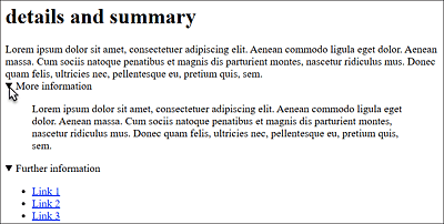 Expandable and Collapsible Content with <details> and <summary>
