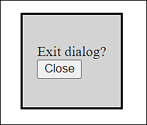 A Simple Dialog Box with the HTML Element <dialog>