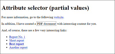 The Extended Attribute Selectors in Use