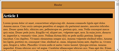 The Web Page after Loading: The Headline Is Placed as Usual
