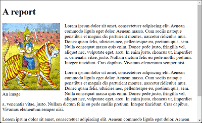 The Image Was Floated with “float: left” on the Left, While the Following Paragraphs with the Text Flow around the Image