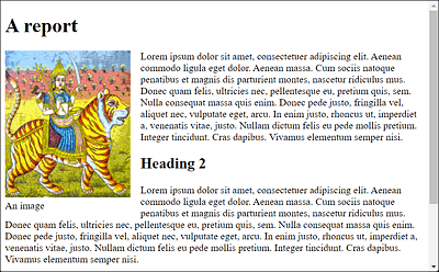 The Next Paragraph with the “h2” Heading Also Flows around the Image