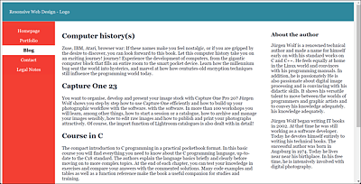 The Layout for the Desktop Version from a Viewport of 1,024 Pixels Wide