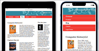 From a Display Width of 1,022 to 639 Pixels, a Smaller Image (Tablet) Is Used for the Logo, and Below 639 Pixels, the Smallest Version (Smartphone) Is Used