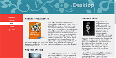 The Desktop Version with the CSS Grid in Use
