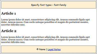 Multiple Different Fonts in Use