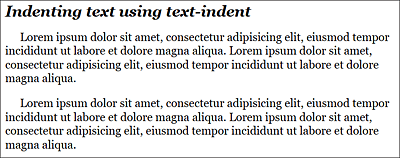 You Can Implement Text Indentation via the CSS Feature “text-indent”